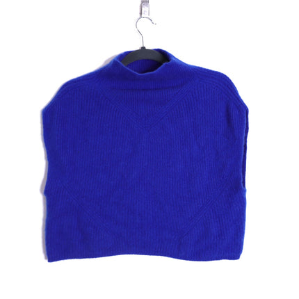 BY ANTHROPOLOGIE Oversized Ribbed Cashmere Sweater Vest Dark Blue Women's XS