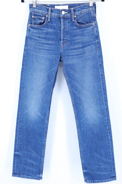 MOTHER The Tomcat Straight Ankle Jeans Rugby Rodeo Blue Women's 25