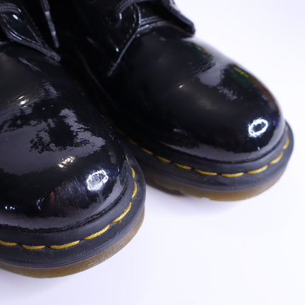 DR. MARTENS 1460 Patent Leather Combat Boots Black Lace Up Women's 7