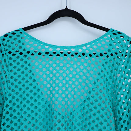 Sea Level Castaway Open Mesh Cover Up Evergreen NWT Long Sleeve Women's M