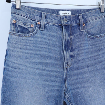PISTOLA Bri High Rise Jeans Charleston Blue Slim Straight Zip Fly Women's 28