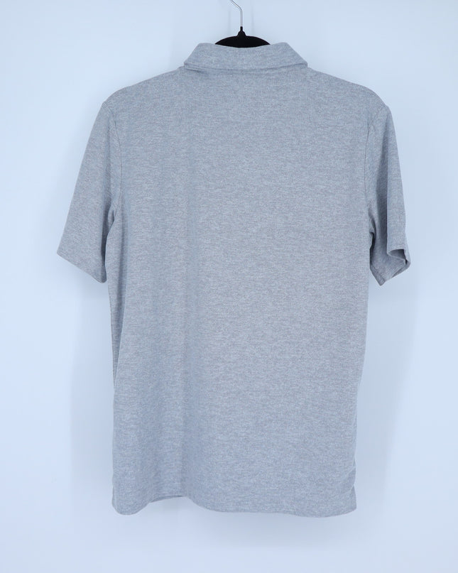 Vuori Ace Polo Shirt Light Grey Collared Knit Short Sleeve Men's M