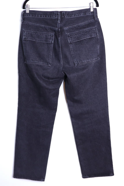 AGOLDE Cooper Cargo Jeans Panther Black Zip Fly Wide Leg Casual Women's 29