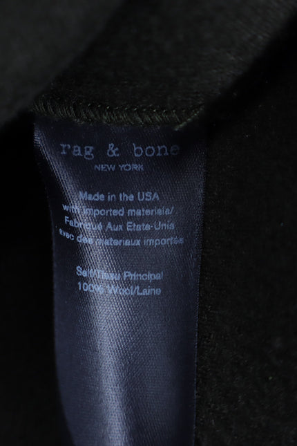 RAG & BONE Slade Wool Blazer Army Green Long Sleeve 4-Pocket Women's 8