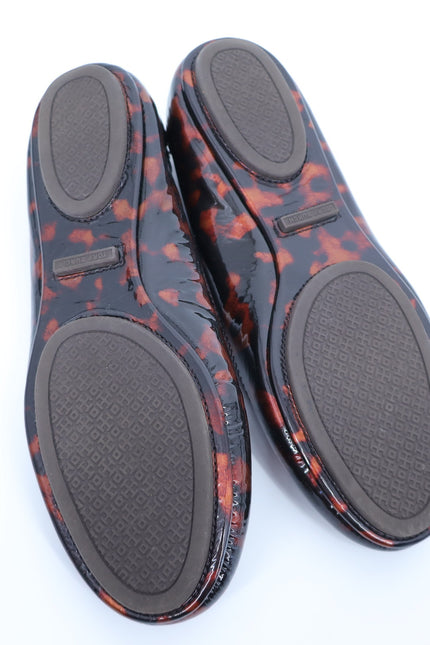 TORY BURCH Minnie Travel Ballet Flats NWOT Tortoise Brown Slip On Women's 6.5
