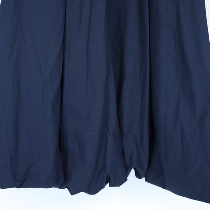 ANTHROPOLOGIE Puff Sleeve Bubble Mini Dress Navy Blue Relaxed Women's S