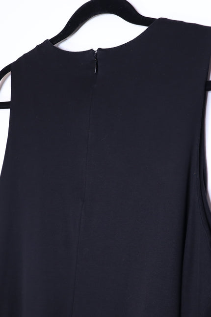 FABIANA FILIPPI Bead-Embellished Sleeveless Dress Black Jersey Knit Women's XL