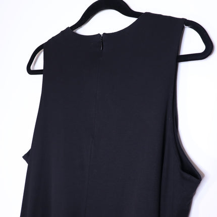 FABIANA FILIPPI Bead-Embellished Sleeveless Dress Black Jersey Knit Women's XL