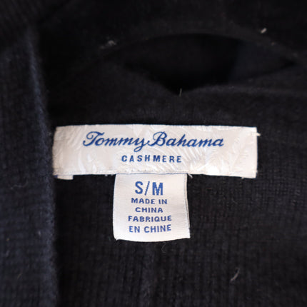 Tommy Bahama Serena Fringe Cardigan Black Wool Cashmere Short Sleeve Women's S