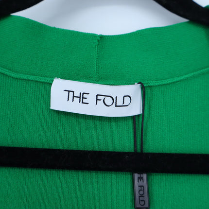 THE FOLD Vienna Sculpt Knit Midi Dress Emerald Green NWT Laser Cut Women's 10