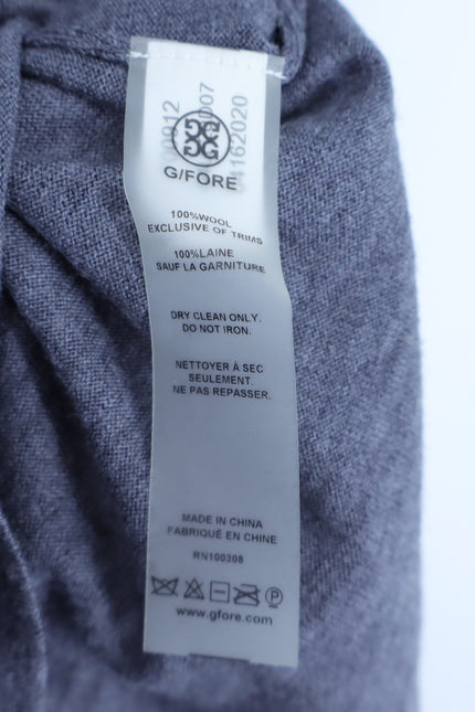 G/FORE Wool Sweater Dress Gray Stripe Short Sleeve Golf Active Women's M