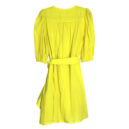 TRINA TURK Malina Mini Dress NWT Sunshine State Yellow Half Sleeve Women's M