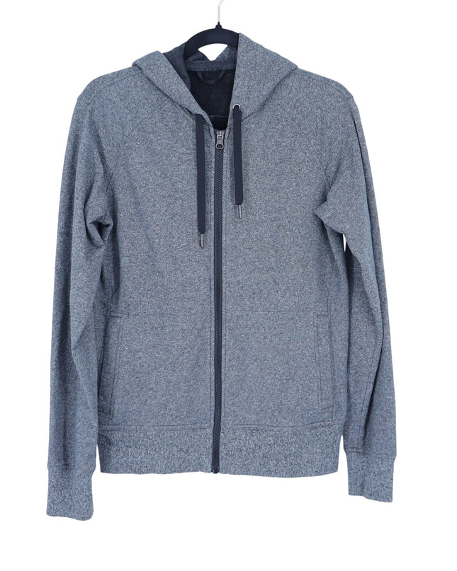 Lululemon Split Hoodie Heathered Speckled Black Full Zip French Terry Women's 6