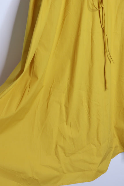 MEIMEIJ NWT Waist Tie Midi Dress Mustard Yellow Back Tie Women's 44/US 10
