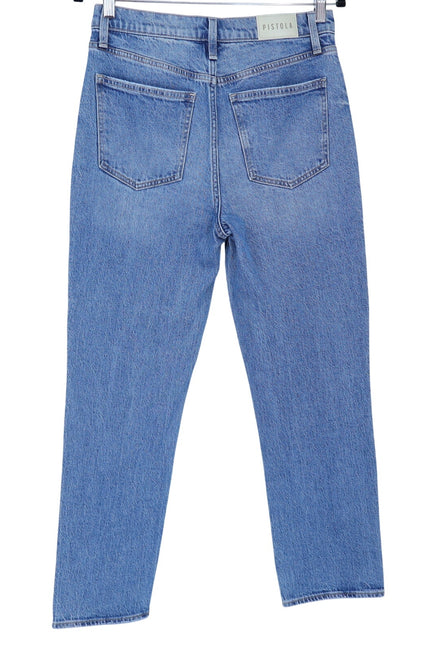 PISTOLA Bri High Rise Jeans Charleston Blue Slim Straight Zip Fly Women's 28