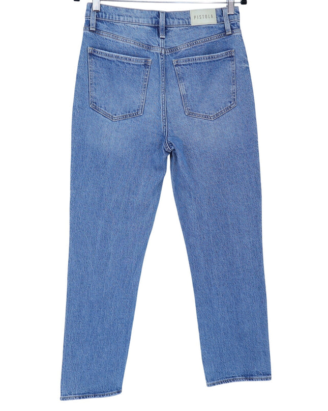 PISTOLA Bri High Rise Jeans Charleston Blue Slim Straight Zip Fly Women's 28