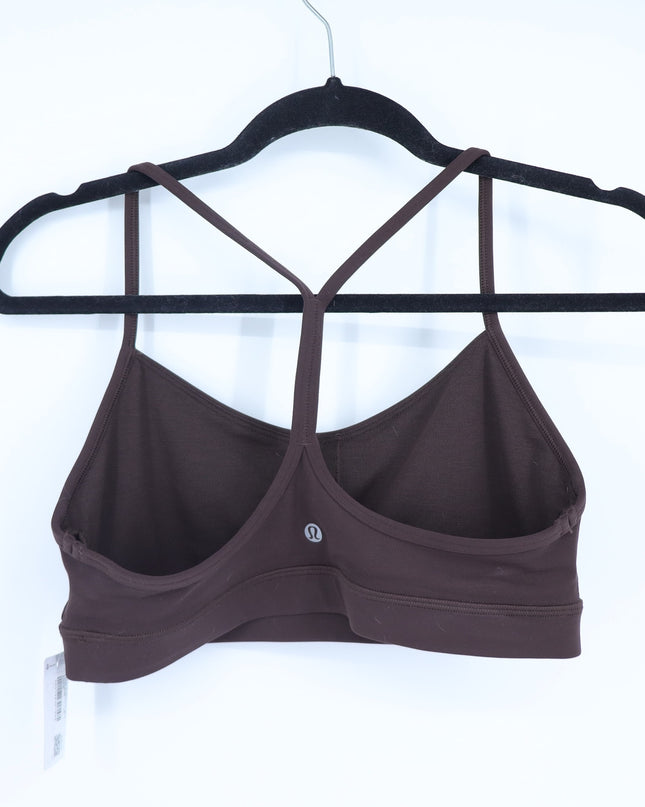 Lululemon Flow Y Bra Espresso Brown Racerback NWT Nulu Yoga Active Women's 10