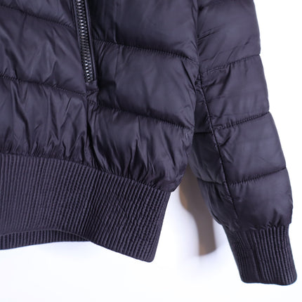 Soia & Kyo Tiphanie Hooded Bomber Jacket Black Puffer Long Sleeve Women's L