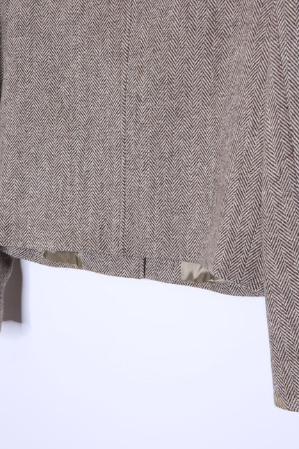 BA&SH Blanche Blazer Beige Cropped Long Sleeves Lady Jacket Women's 1/US 4