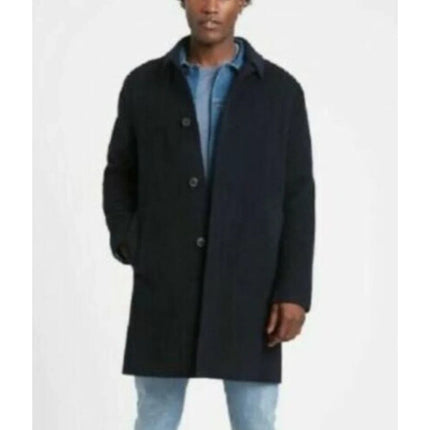Banana Republic Mario Bellucci Wool Blend Top Coat Navy Blue Coat Men's S