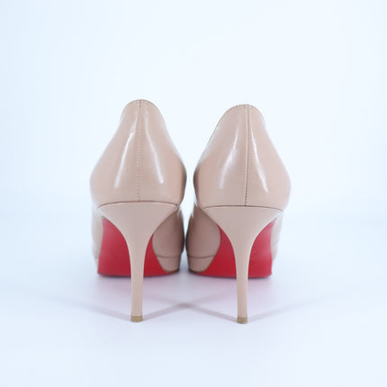 Christian Louboutin Neofilo Pumps Nude Patent Leather 90mm Women's 40.5/US 10.5