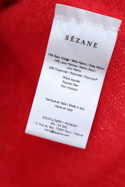 SEZANE Samuel Jumper Vest Red NWT Pullover Sleeveless Sweater Women's S