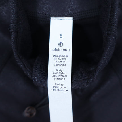 Lululemon Spark Define Jacket Black Luminosity Foil Print Full Zip Women's 8