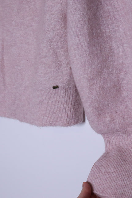 TED BAKER Larbow Statement Bow Sweater Pink Wool Knit Pullover Women's 0/US 2