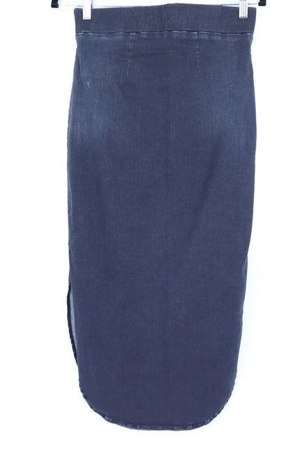 FRANK & EILEEN Donegal Unforgettable Skirt Black Denim Midi Pull On Women's 4