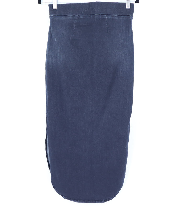 FRANK & EILEEN Donegal Unforgettable Skirt Black Denim Midi Pull On Women's 4
