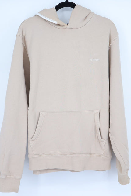 MADHAPPY Beige Classic Hoodie Fleece Sweatshirt Midweight Hoodie Women's L