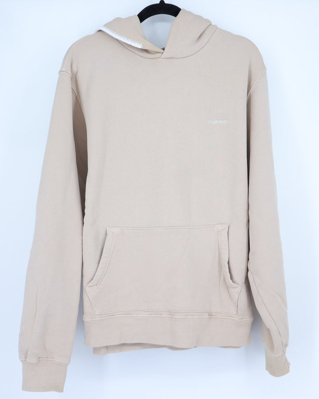 MADHAPPY Beige Classic Hoodie Fleece Sweatshirt Midweight Hoodie Women's L