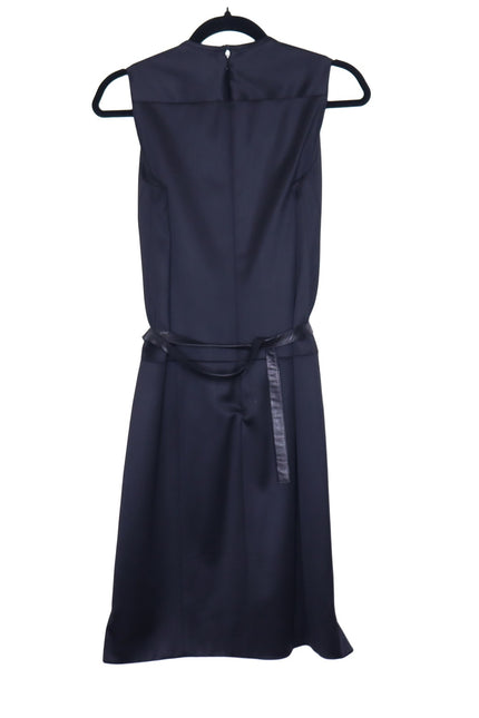 REED KRAKOFF Sleeveless Belted Dress Black Knee Length V Neck Women's 6
