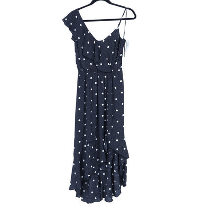 1.State Present Nature Mini Dress Rich Black Polkadot NWT Asymmetric Women's XS
