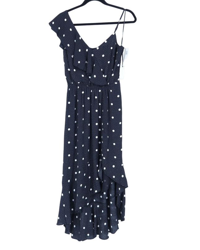 1.State Present Nature Mini Dress Rich Black Polkadot NWT Asymmetric Women's XS