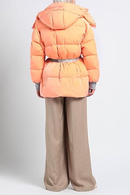 STELLA McCARTNEY NEW Kayla Quilted Down Puffer Jacket Orange Women's 50/16