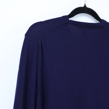 Banana Republic Merino V Neck Sweater Navy Blue Fine Knit Pullover Men's M