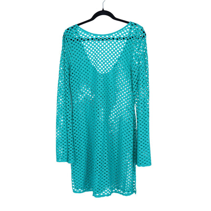 Sea Level Castaway Open Mesh Cover Up Evergreen NWT Long Sleeve Women's M
