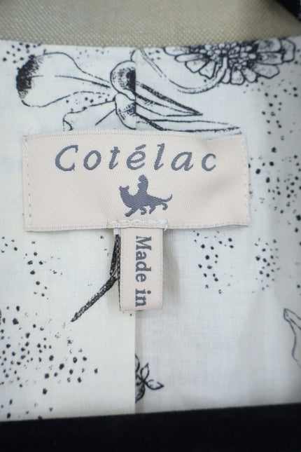 COTELAC Daphne Linen Jacket Rainbow Single Breasted Blazer Women's 1/US 6