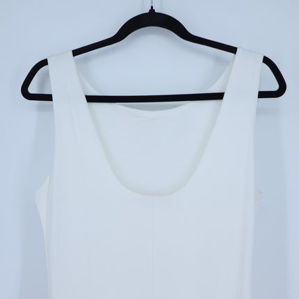 Desigual Embroidered Tank Dress White Knee Length Casual Women's M