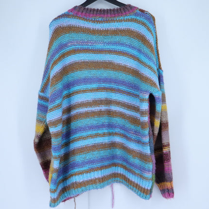 BDG Undone Spacedye Pullover Sweater Purple Multicolor Knit Jumper Women's M