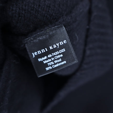 Jenni Kayne Cooper Cardigan Black Wool Cashmere Wide Long Sleeve Women's M