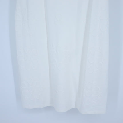 Desigual Embroidered Tank Dress White Knee Length Casual Women's M