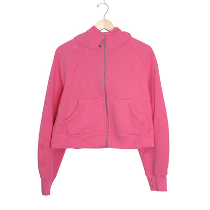 LULULEMON Full Zip Scuba Hoodie Sweatshirt Pink Blossom Oversized Women's M/L