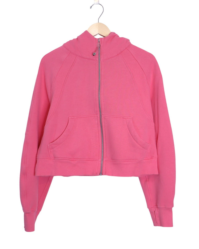 LULULEMON Full Zip Scuba Hoodie Sweatshirt Pink Blossom Oversized Women's M/L