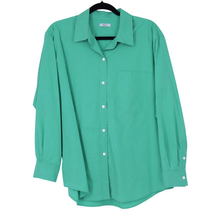 Rails Arlo Shirt Kelly Green Button Up Long Sleeve Relaxed Fit Women's M