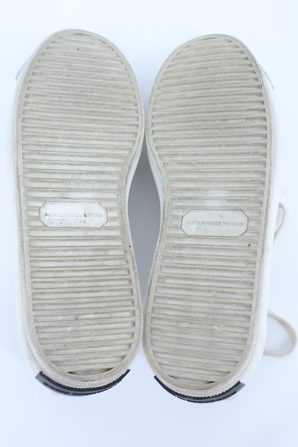 ALEXANDER WANG Pia Leather Sneakers White Low Top Lace Up Women's 38/US 8