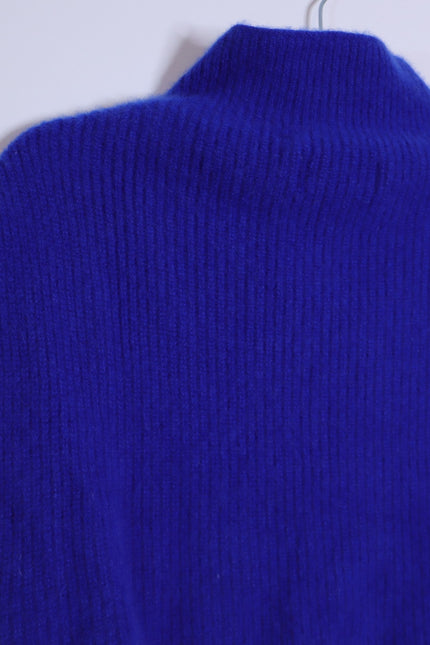 BY ANTHROPOLOGIE Oversized Ribbed Cashmere Sweater Vest Dark Blue Women's XS