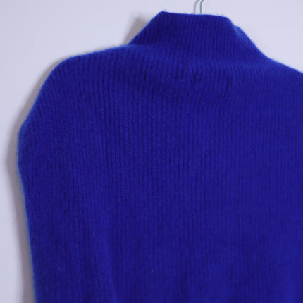 BY ANTHROPOLOGIE Oversized Ribbed Cashmere Sweater Vest Dark Blue Women's XS
