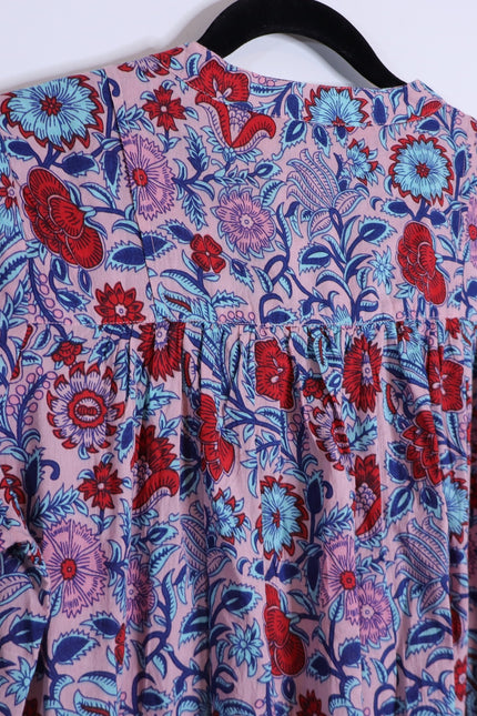 TUCKERNUCK Mauve and Rose Wildflower Bondi Coverup Beachwear Women's S